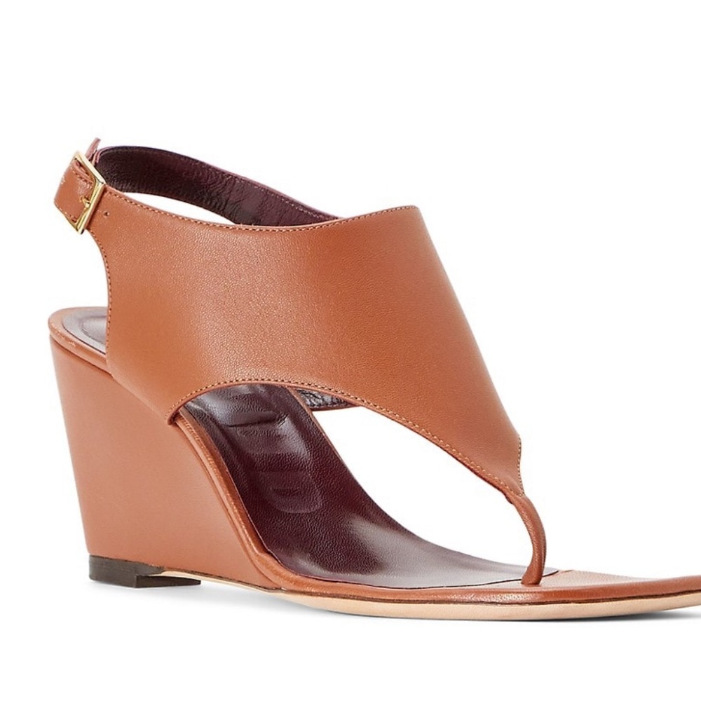 Staud Alex leather wedge sandals
